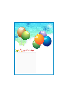 카드|생일 축하 카드(풍선 그림)